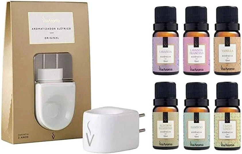 21. Kit Difusor de Aromas Elétrico Porcelana