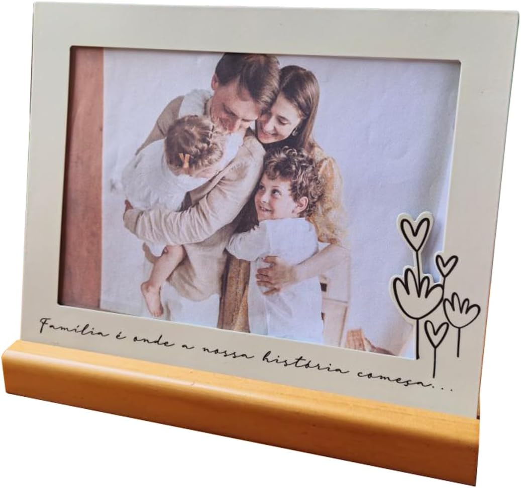 Porta Retrato 15X21cm Família é onde a nossa história começa