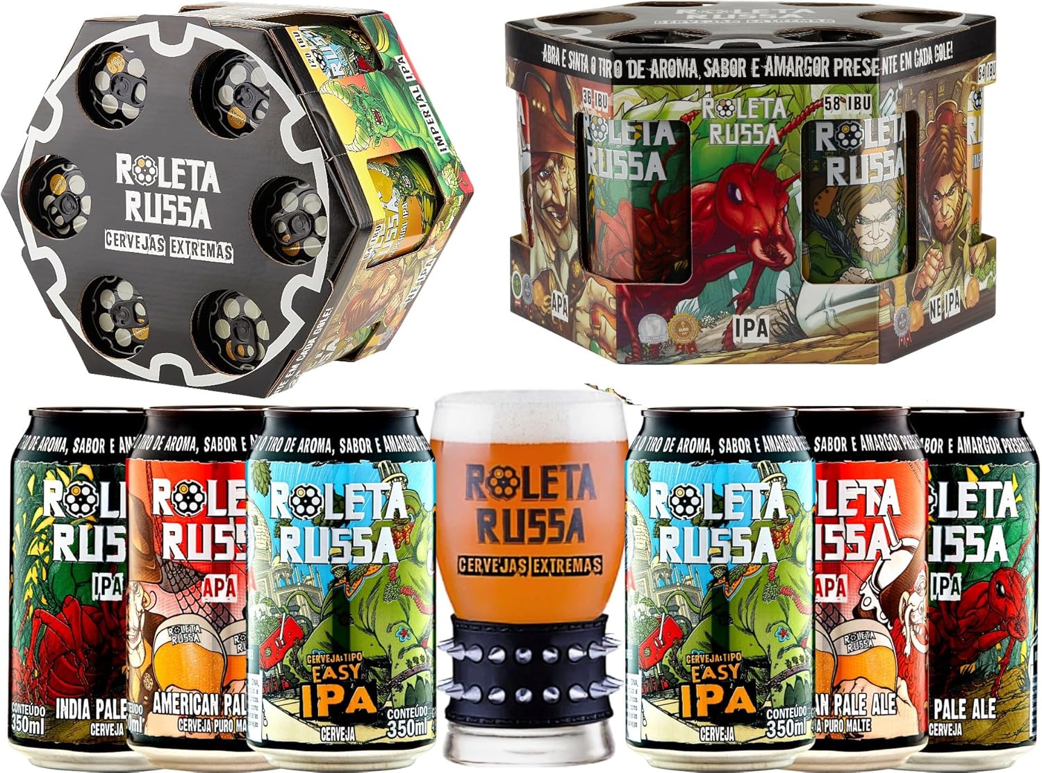 Kit Presente Cerveja Roleta Russa IPA