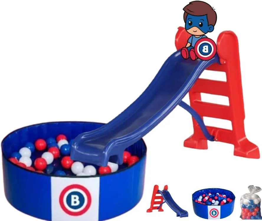 12.Capitao piscina com bolinhas e escorregador